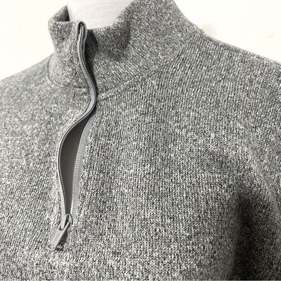 Old Navy Men’s Large 3/4 Zip Up Gray Sweater Long Sleeve Business Casual NWOT - Picture 2 of 7